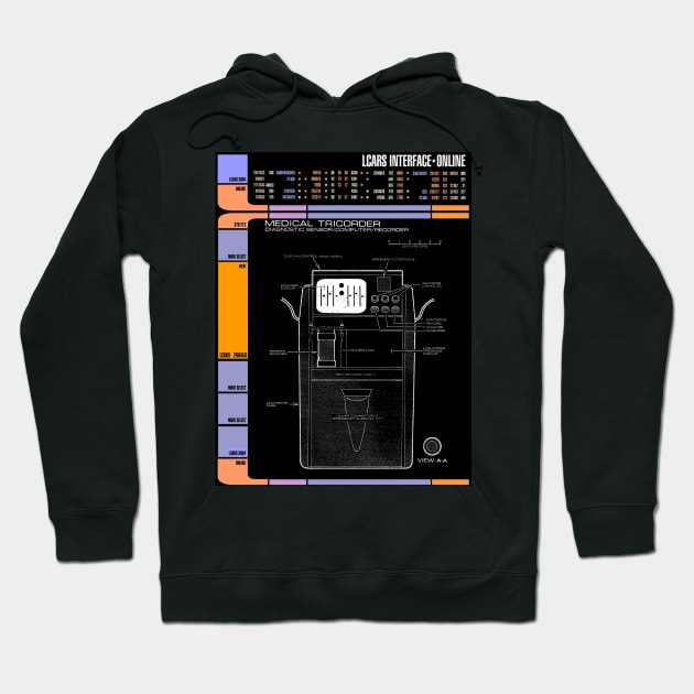 Library Computer Readout Showing Medical Diagnostic Device Hoodie by Starbase79